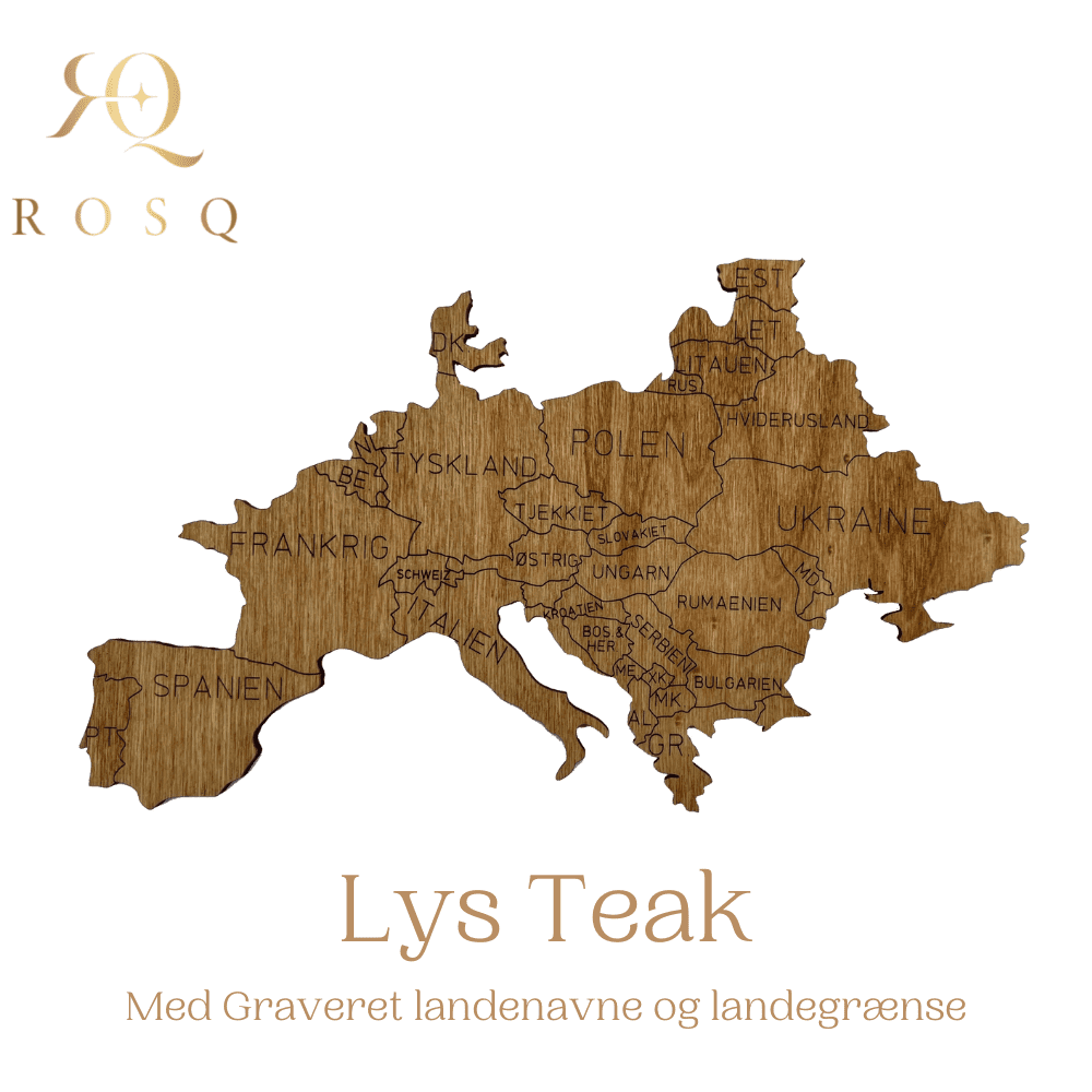 Verdenskort Lys Teak farveprøve